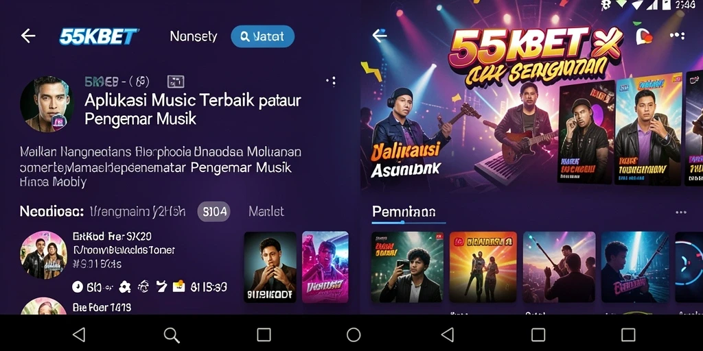 Tampilan menarik dari gameplay 55KBET yang memadukan musik dan permainan.