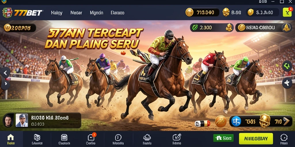 Tampilan gameplay balapan seru di 777BET dengan berbagai kendaraan.