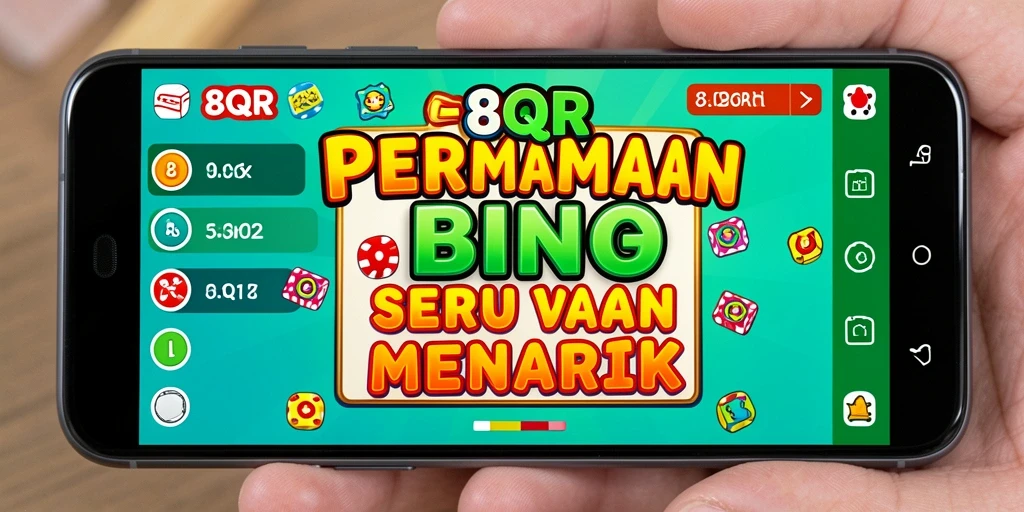 Screenshot utama 8QR menampilkan gameplay bingo yang menarik dan interaktif.