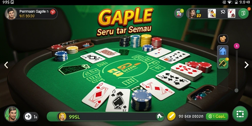 Tampilan seru gameplay Gaple di 99SL.