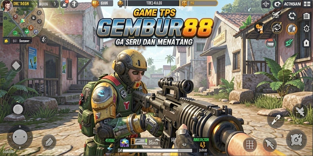 Tampilan gameplay menegangkan dalam GEMBUR88 dengan aksi seru.