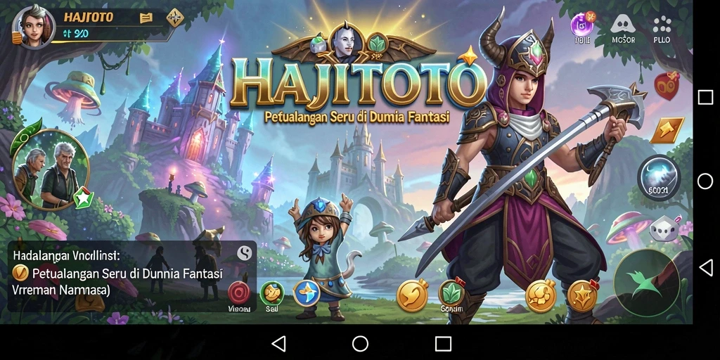 Screenshot gameplay HAJITOTO yang menggambarkan pertarungan epik.