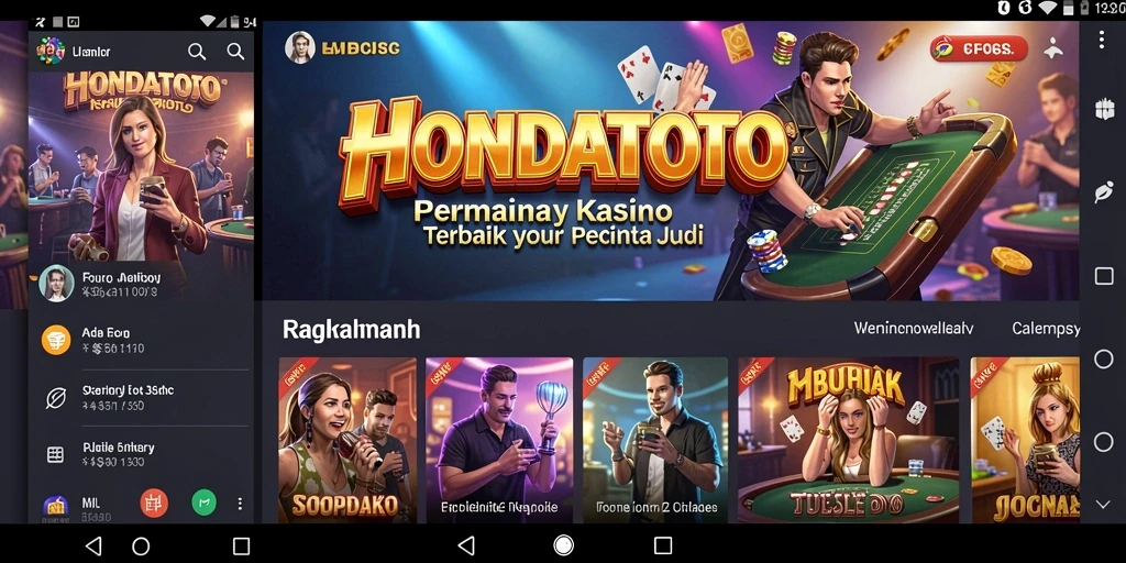 Screenshot gameplay HONDATOTO yang menampilkan keseruan permainan Kasino.