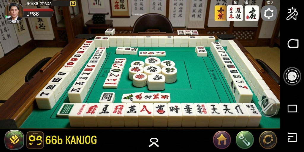 Screenshot dari gameplay JPS88 yang menunjukkan serunya permainan Mahjong.
