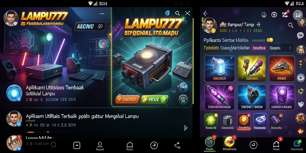 Tampilan utama LAMPU777 dengan kontrol lampu yang sederhana dan efektif.