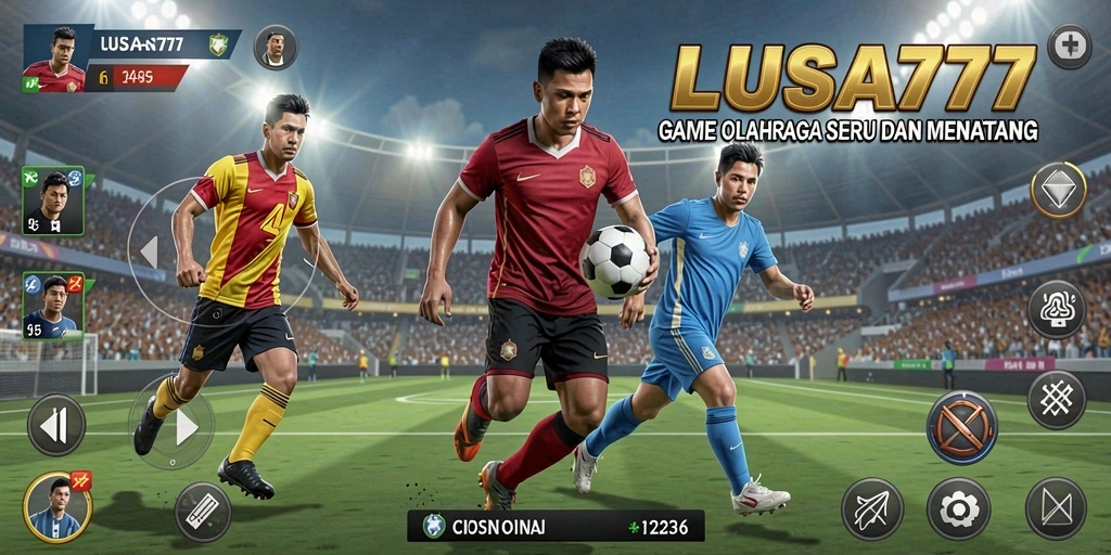 Tampilan gameplay LUSA777 dengan aksi olahraga yang mendebarkan.