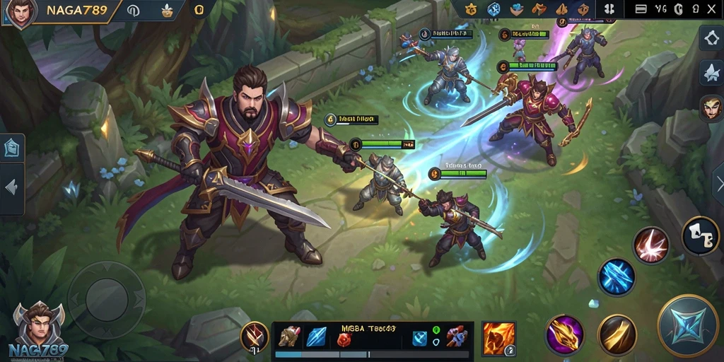Tampilan gameplay yang menegangkan dalam NAGA789 dengan pertarungan strategis.
