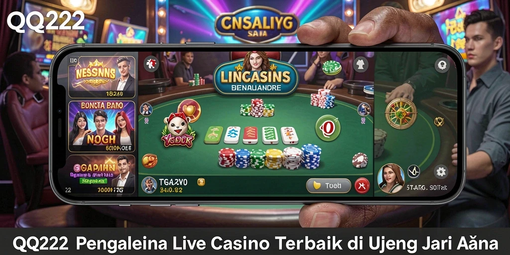 Tampilan gameplay Live Casino QQ222 yang menawan dan mendebarkan.