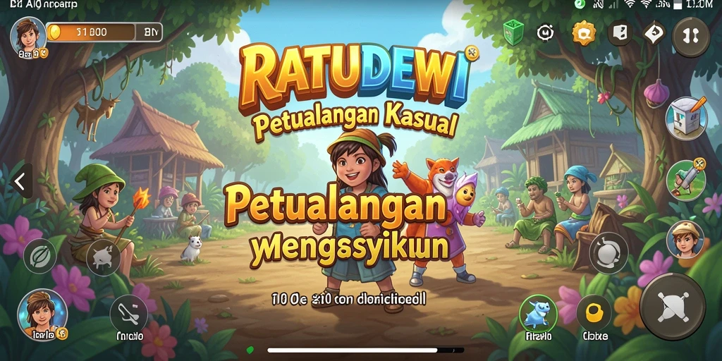 Screenshot gameplay <strong>RATUDEWI</strong> dengan grafis cerah dan karakter yang menarik.
