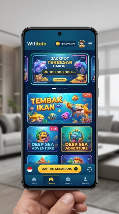 Tampilan antarmuka pengguna wifitoto yang menarik.